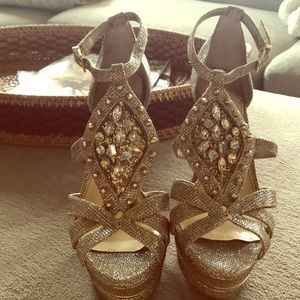 Gianni Bini Gold and Silver Heels